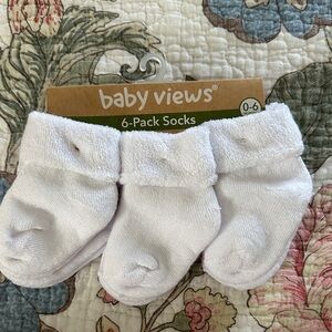 White Kids Socks 6-Pack